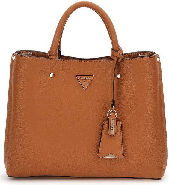 GUESS Handtas Schoudertas Meridian Girlfriend Satchel Cognac Bruine