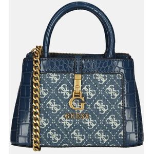 Guess G James Logo Girlfriend Satchel Dames Handtas - Denim Logo - One Size