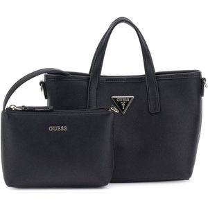 GUESS Latona Tote, mini-handtas, voor dames, zwart, eenheidsmaat, Zwart, One Size