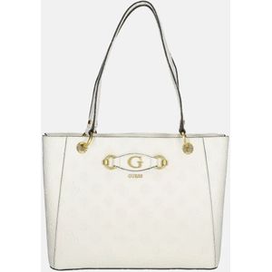 Guess Izzy Peony Noel Tote Bag - Stone Logo ONE