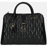 Guess Adi Society Satchel Dames Handtas - Zwart - One Size