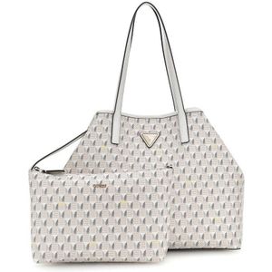 Guess Vikky II Large Tote Bag - Stone Logo ONE
