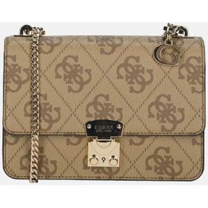 Guess Eliette Logo Crossbody Flap - Latte Logo ONE