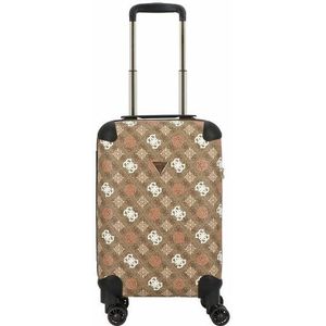 Guess, Beige Peony Spinner Trolley met Slot Beige, Dames, Maat:ONE Size