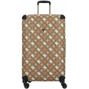 Guess Eliette 4-wiel trolley 77 cm met uitbreidingsplooi latte logo multi