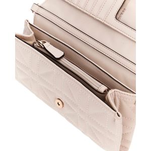 GUESS Schoudertas Portemonnee Assia Crossbody Flap Organizer Stone Crème