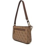 Guess Henkeltasche Noelle Mini Top Zip Shoulder Bag latte logo/brown