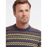 Barbour - Case Fairisle - Pullover - Donkerblauw - 100% Wol - Modern-Fit
