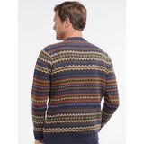 Barbour - Case Fairisle - Pullover - Donkerblauw - 100% Wol - Modern-Fit
