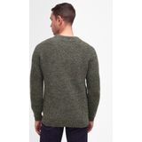Barbour - Horseford Crew - Gebreide Trui - Olive - Regular Fit - 100% Lamswol