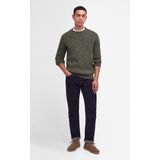 Barbour - Horseford Crew - Gebreide Trui - Olive - Regular Fit - 100% Lamswol