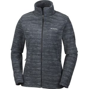 Columbia Fast Trek Jacket, Fleecejack met doorlopende ritssluiting dames, Black Spacedye Print, L