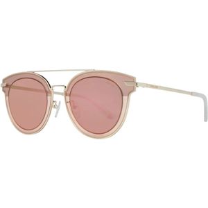 Police - Rose Gold Round - Zonnebril - Roze - Metalen en Plastic Montuur