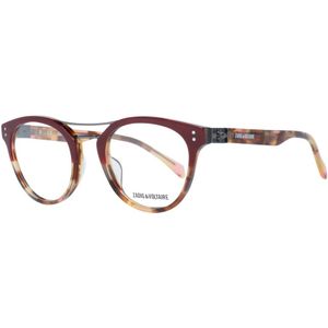Zadig & Voltaire - Ovalen Optische Bril - Rood - Full-rim - Metalen Accenten