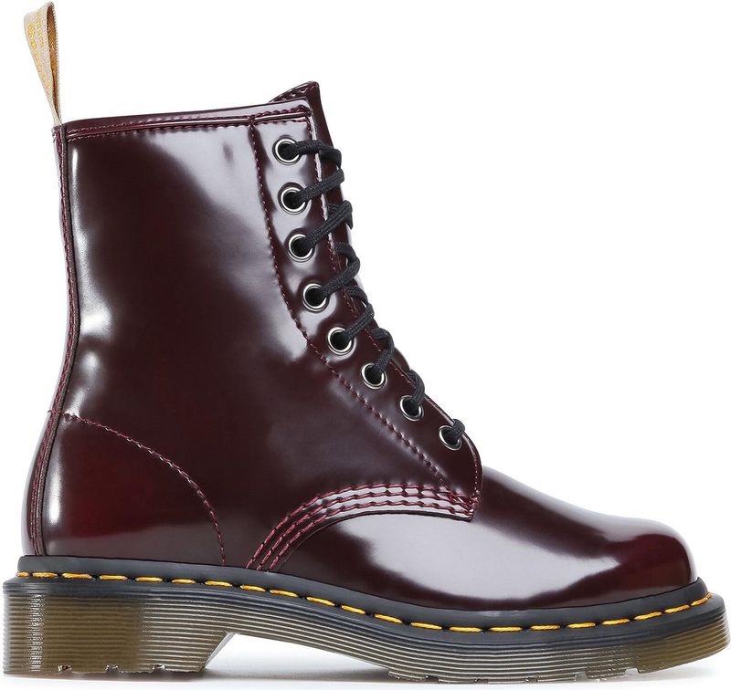 Dr. Martens Unisex 8 Eye Boot Sneaker, Rode Kersenrode Cambridge Borstel 600, 3.5 UK