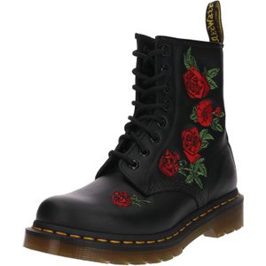 DR. MARTENS Vonda Schnürboots,Blockabsatz,Schnürschuh,Stiefelette, Blüten-Stickerei - schmale Form