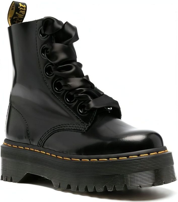 Dr. Martens - MOLLY BLACK BUTTERO - Laarzen - Zwart