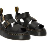Dr. Martens Leder Gryphon Quad Pleateau Sandalen in Schwarz, Größe: 39