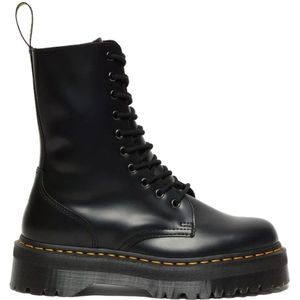 Dr. Martens 10 Eye Boots voor volwassenen, uniseks, Zwart gepolijst glad, 40 EU