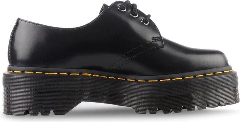 Dr. Martens - 8053 Quad Smooth - Leren Platform Schoenen - Zwart