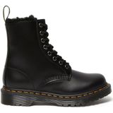 Dr. Martens, 1460 Serena Gevoerde Laarzen met Nepbont Zwart, Dames, Maat:36 EU