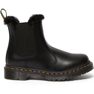 Dr. Martens - 2976 Leonore - Chelsea Laarzen - Grijs - Imitatiebont - Leer