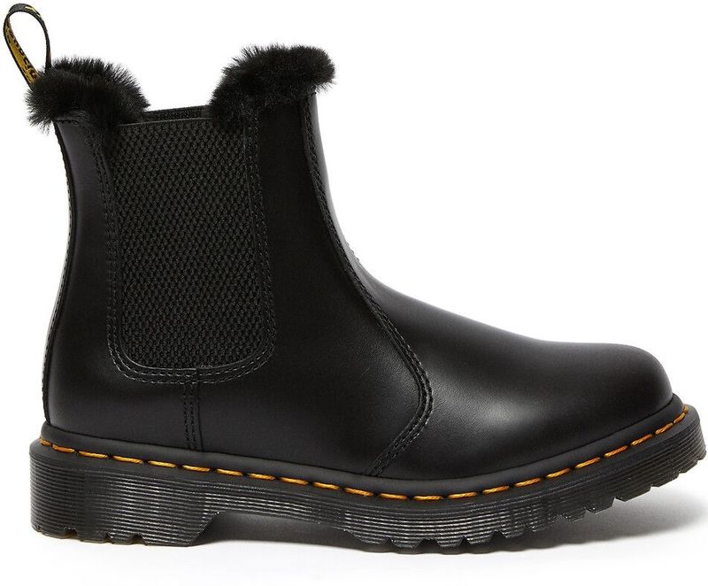 Dr. Martens - 2976 Leonore - Chelsea Laarzen - Grijs - Imitatiebont - Leer