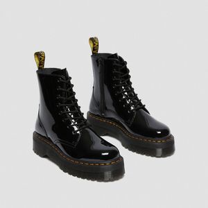 Boots met platform in gelakt leer Jadon Patent DR. MARTENS. Leer materiaal. Maten 36. Zwart kleur