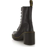 Dr. Martens Chesney Veterlaarzen - Zwart - Leer - Hakhoogte 8.6 cm
