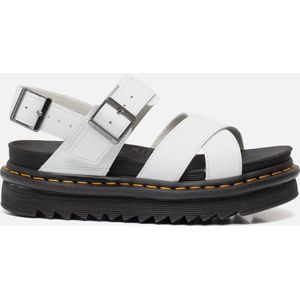 Dr. Martens Voss II Leren Sandalenen Met Riem in Wit, Grootte: 36