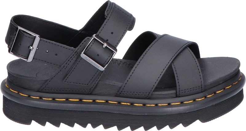 Dr. Martens Women's Ankle Strap Sandal, Black Hydro, 6