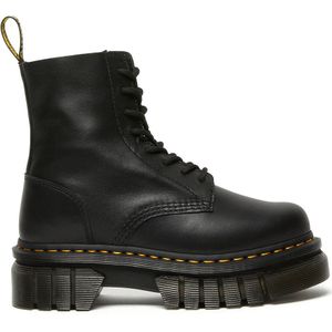 Dr. Martens, Schoenen, Dames, Zwart, 40 EU, Zwarte Leren Dameslaarzen met Plateauzool