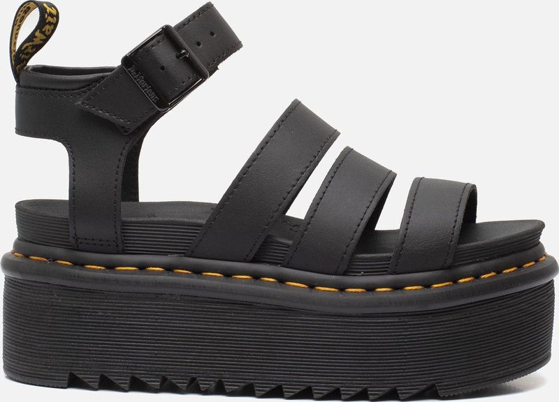 Dr. Martens - Blaire Quad - Sandalen - Zwart - PU Gecoat Hydro Leer