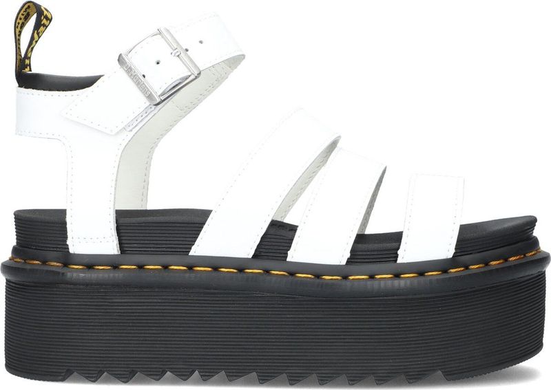 Dr. Martens - Blaire Hydro - Leren Platform Gladiator Sandalen - Wit - 6 cm Platformhoogte