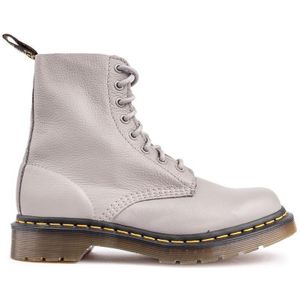 Dr. Martens, Schoenen, Dames, Grijs, 39 EU, Grijze Leren Veterschoenen