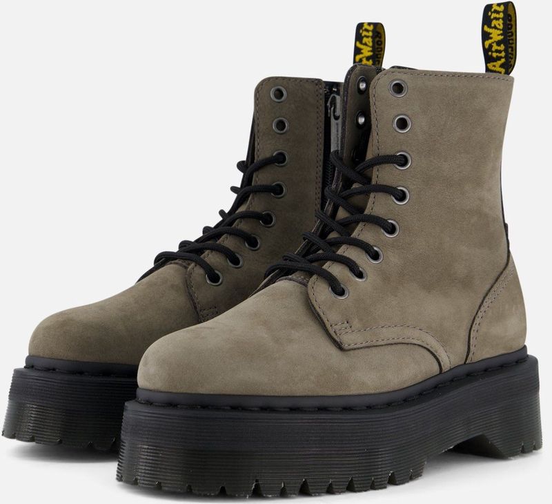 Dr Martens Jadon Veterboots grijs Nubuck