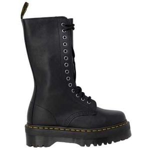 Dr. Martens, Zwarte Veterschoenen van Leer Zwart, Dames, Maat:38 EU