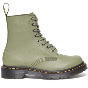 Dr. Martens, Schoenen, Dames, Groen, 38 EU, Muted Olive Pascal Leren Laarzen