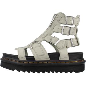 Dr. Martens - Olson - Leren Gladiator Sandalen - Room/Groen