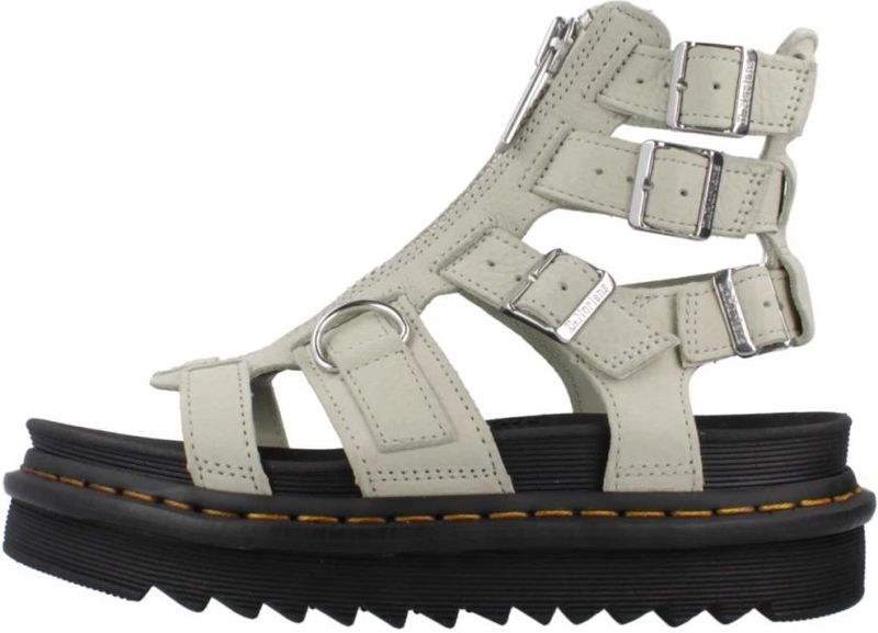 Dr. Martens - Olson - Leren Gladiator Sandalen - Room/Groen