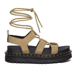 Dr. Martens, Schoenen, Dames, Beige, 37 EU, Leer, Beige Cut-Out Sandalen