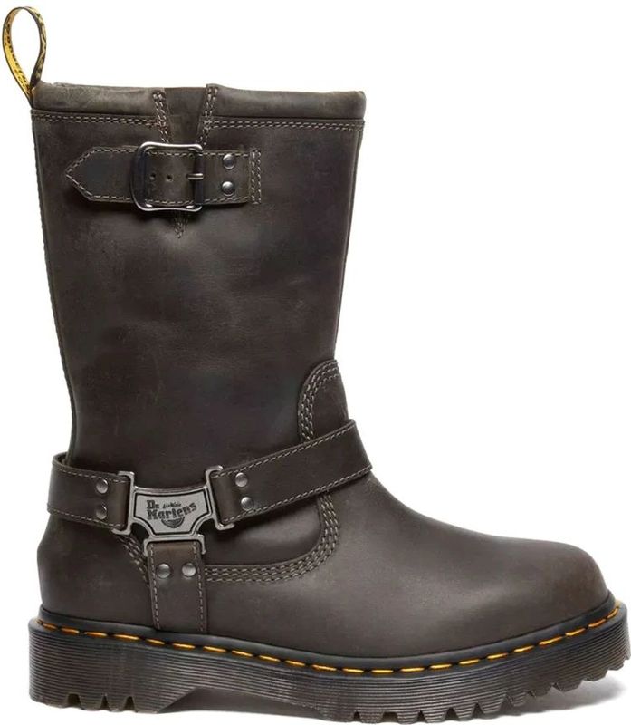 Dr. Martens - Anistone High - Leren Laarzen - Grijs - Dames