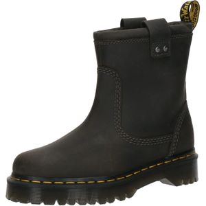 Dr. Martens - Anistone Lo - Leren Biker Laarzen - Grijs - Gepolijst Wasachtig Leer