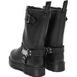 Dr. Martens Anistone Hi Biker Boots - Zwart - Leren - Verhoogde Bex Zool