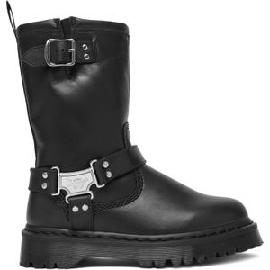 Dr. Martens Anistone Hi Biker Boots - Zwart - Leren - Verhoogde Bex Zool