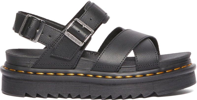 Dr. Martens Zwart Dames Sandalen - Gesp Sluiting - Rubber Zool