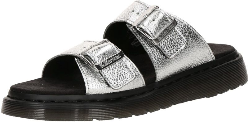 Dr. Martens - Zilveren Josef Sandalen - Dames - Grijs - Leer