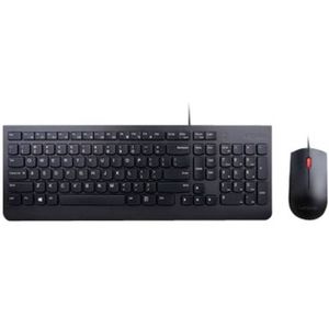 Lenovo - Essential - Toetsenbord/Muis-combinatie - Zwart - Waterdicht - 1000 dpi