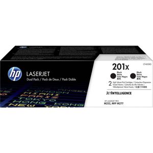 HP 201X originele high-capacity zwarte LaserJet tonercartridges, 2-pack