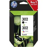 HP 302 zwart + HP 302 kleur duopack